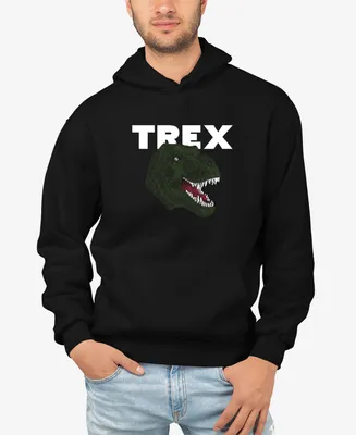 Men's Word Art T-Rex Head Hooded Sweatshirt