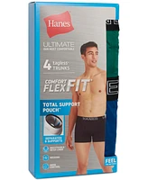 Hanes Men's 4-Pk. Ultimate ComfortFlex Fit Total Support Pouch Trunks