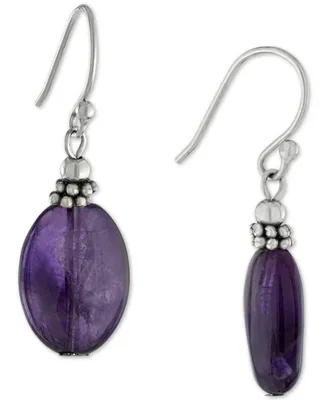 Giani Bernini Amethyst Drop Earrings (11 ct. t.w.) Sterling Silver, (Also Turquoise, Sodalite, Rose Quartz, & Red Jasper), Created for Macy's