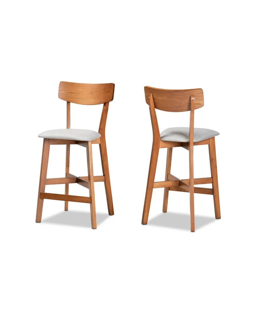 Cameron Modern and Contemporary Transitional Wood Counter Stool Set, 2 Piece