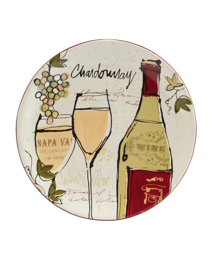 Certified International Wine Country Salad Plate, Set of 4