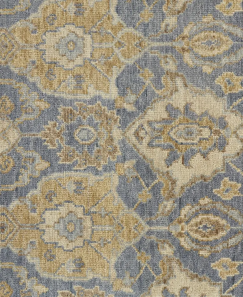 Feizy Carrington R6502 5'6" x 8'6" Area Rug - Blue, Gold