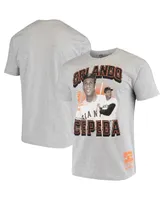 Men's Mitchell & Ness Orlando Cepeda Gray San Francisco Giants Name and Number T-shirt