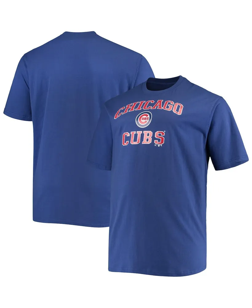 Men's Chicago Cubs Fanatics Branded Royal/Heathered Gray Big & Tall  Colorblock T-Shirt
