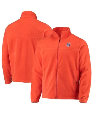 Men's Columbia Orange New York Mets Full-Zip Flanker Jacket