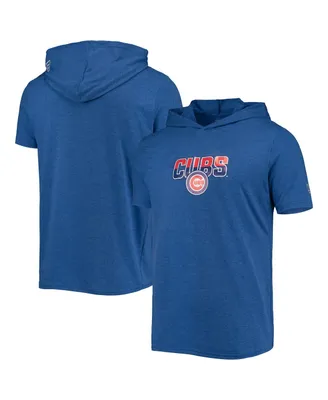 Men's New Era Heathered Royal Chicago Cubs Hoodie T-shirt