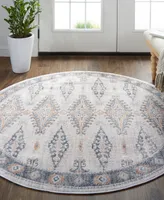 Feizy Kyra R3847 5'6" x 5'6" Round Area Rug