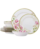 Noritake Poppy Place 12 Oz Soup Bowls 4 Piece Set, 7.5"