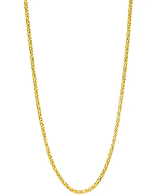 Popcorn Link 24" Chain Necklace (1-3/4mm) in 14k Gold