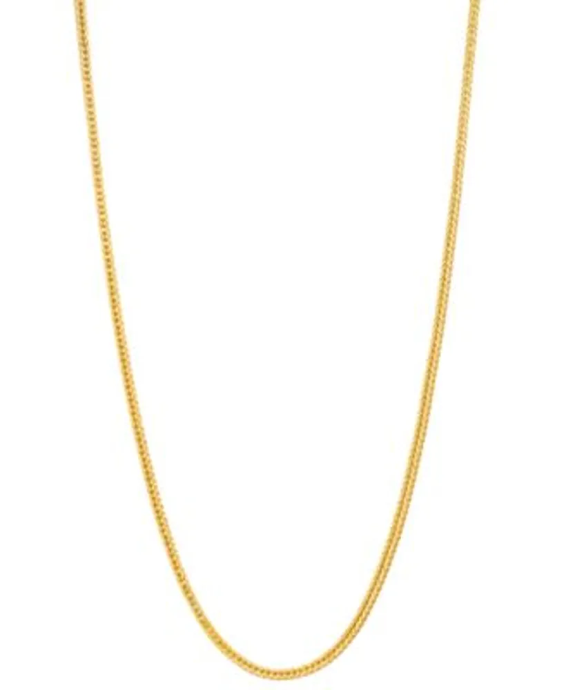 9ct Yellow Gold Silver Filled 45cm Foxtail Chain – Zamels
