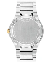 Movado Unisex Swiss Se Diamond (3/8 ct. t.w.) Two-Tone Stainless Steel Bracelet Watch 41mm