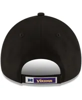 Men's New Era Black Minnesota Vikings The League 9FORTY Adjustable Hat