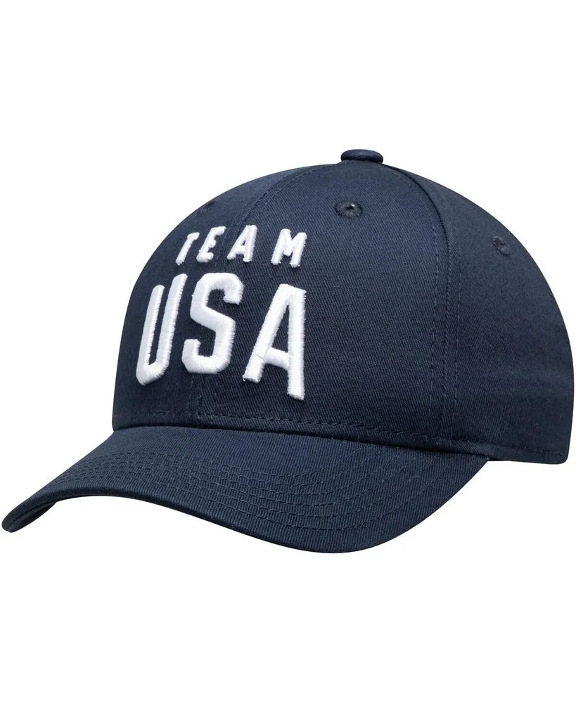 Big Boys Navy Team Usa New Logo Solid Structured Adjustable Snapback Hat