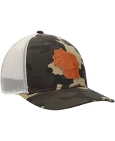 Men's Local Crowns Camo Wisconsin Icon Woodland State Patch Trucker Snapback Hat
