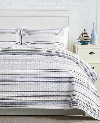 Southshore Stripe 3-Pc. Quilt Set, Full/Queen