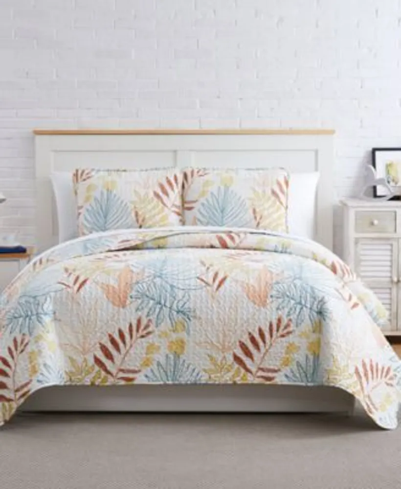 Tropic Leaf Quilt Sham 3 Piece Set Collection