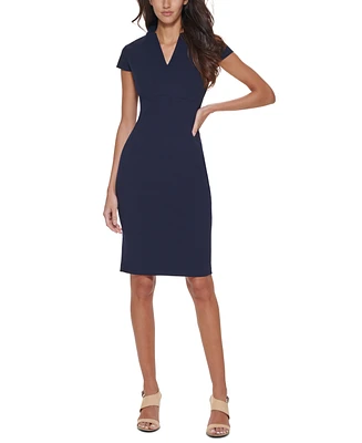 Calvin Klein Petite Short-Sleeve Sheath Dress