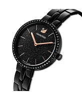 Swarovski Cosmopolitan Black Metal Bracelet Watch, 31.75 mm