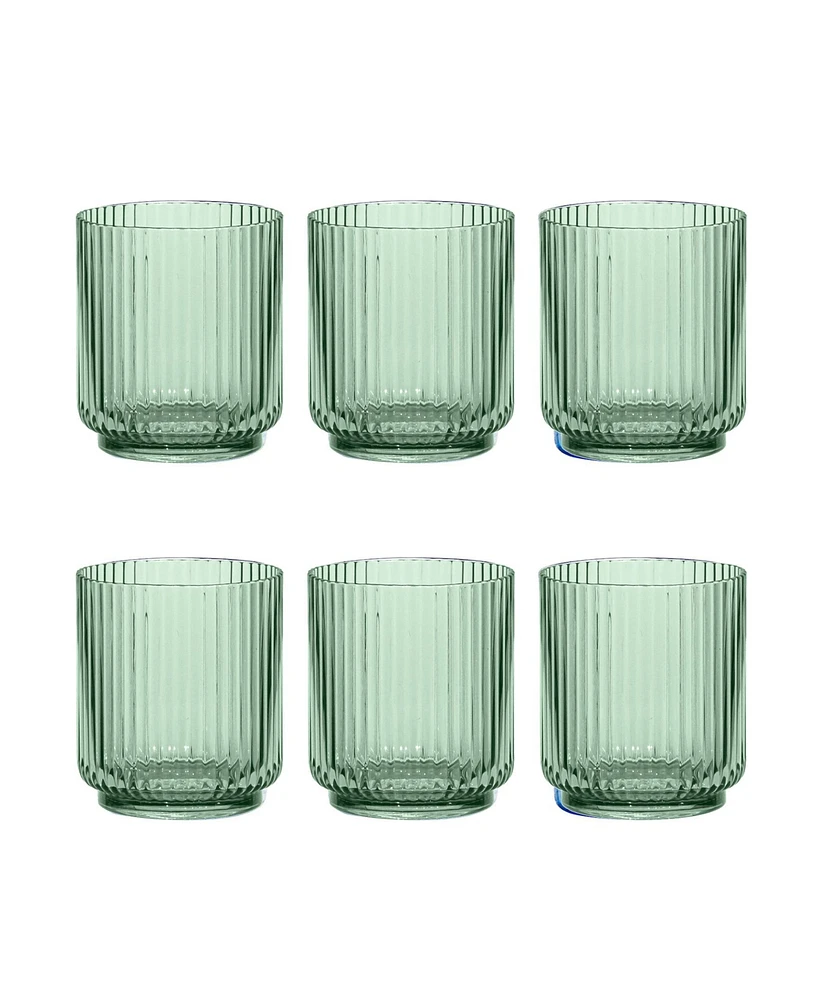 TarHong Mesa Double Old Fashion Premium Acrylic Glasses, Set of 6