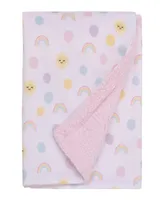 NoJo Happy Days Rainbows, Sun and Polka-Dot Super Soft Sherpa Baby Blanket