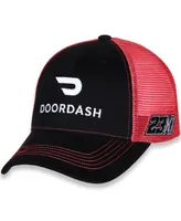 Men's Checkered Flag Black, Red Bubba Wallace Doordash Adjustable Hat