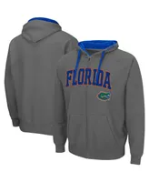 Men's Colosseum Charcoal Florida Gators Big and Tall Full-Zip Hoodie