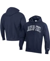 Men's Champion Navy Jackson State Tigers Tall Arch Pullover Hoodie