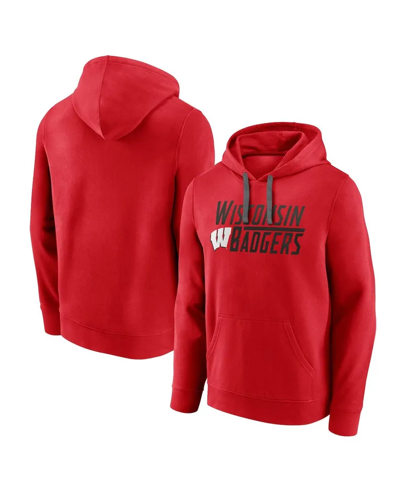 Men's Fanatics Red Wisconsin Badgers Favorite Longshot Pullover Hoodie