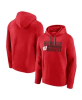 Men's Fanatics Red Wisconsin Badgers Favorite Longshot Pullover Hoodie