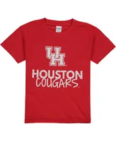 Big Boys Red Houston Cougars Logo T-shirt