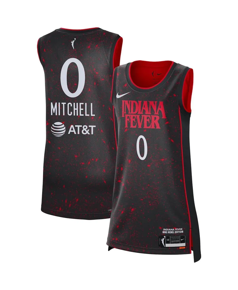 Women's Nike Kelsey Mitchell Black Indiana Fever Rebel Edition Jersey