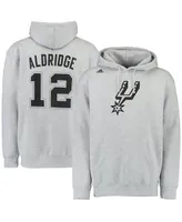 Men's adidas LaMarcus Aldridge Gray San Antonio Spurs Name and Number Pullover Hoodie