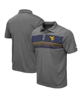 Men's Colosseum Heathered Charcoal West Virginia Mountaineers Smithers Polo Shirt