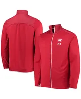 Men's Under Armour Red Wisconsin Badgers 2021 Sideline Command Full-Zip Jacket