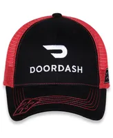 Men's Checkered Flag Black, Red Bubba Wallace Doordash Adjustable Hat