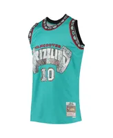 Men's Mitchell & Ness Mike Bibby Turquoise Vancouver Grizzlies 1998-99 Hardwood Classics 75th Anniversary Diamond Swingman Jersey