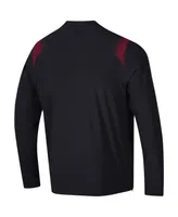 Men's Under Armour Black Texas Tech Red Raiders 2021 Sideline Motivate Quarter-Zip Jacket