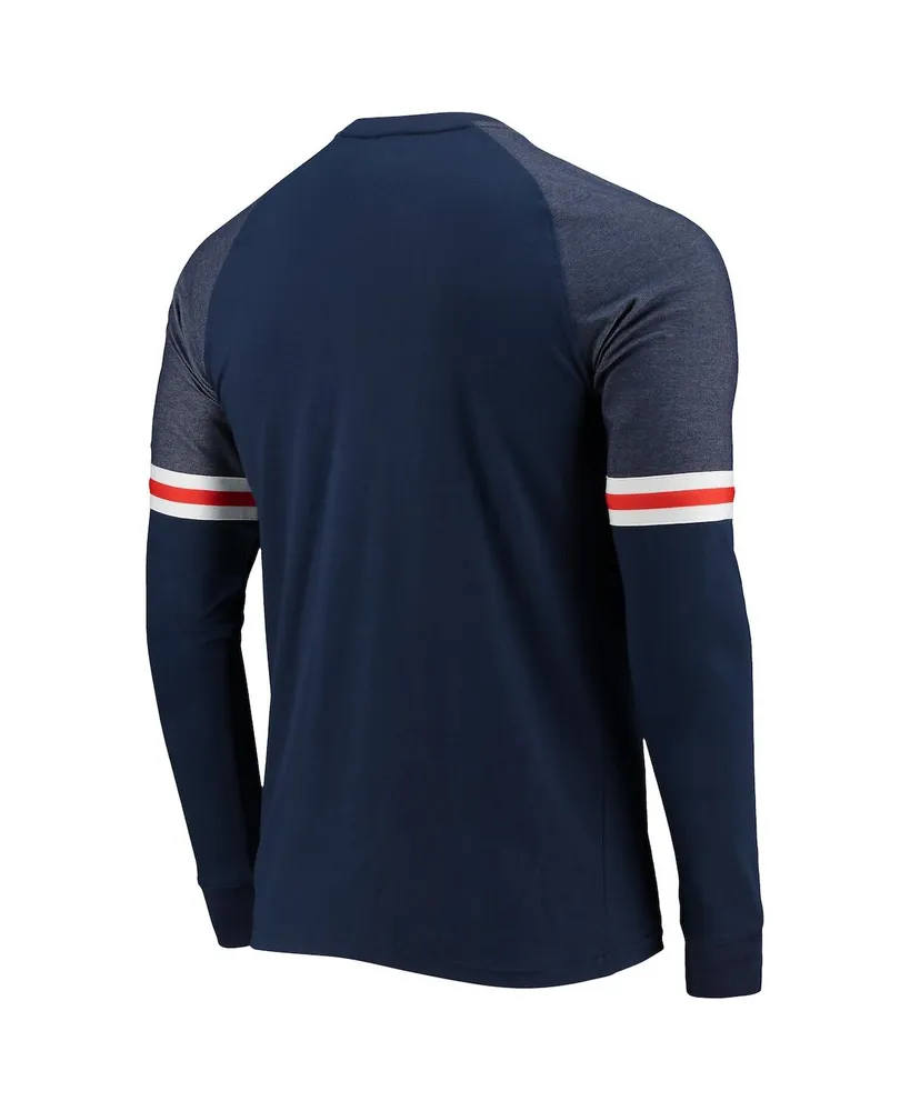 Men's Under Armour Navy Auburn Tigers Game Day Sleeve Stripe Raglan Long T-shirt