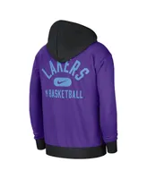 Men's Nike Purple and Black Los Angeles Lakers 2021/22 City Edition Courtside Heavyweight Fleece Full-Zip Hoodie