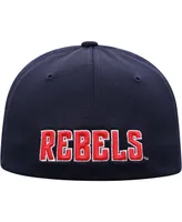Men's Top of The World Navy Ole Miss Rebels Reflex Logo Flex Hat