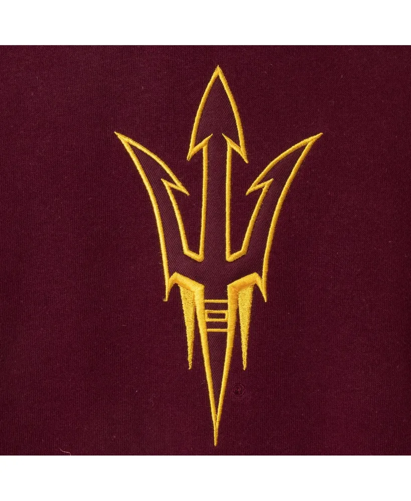 Women's Maroon Arizona State Sun Devils Team Big Logo Pullover Hoodie