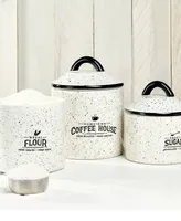 Jay Imports Hometown Coffee House 3 Piece Canister Set