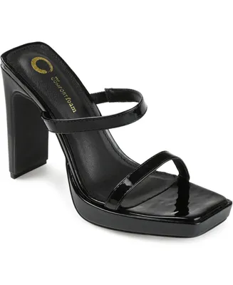 Journee Collection Women's Naivee Square Toe Sandals