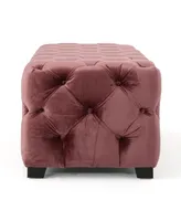 Piper Modern Glam Tufted Ottoman Bench