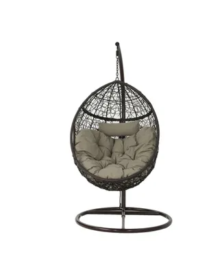 Kylie Outdoor Hanging Basket Chair with Water Resistant Cushions