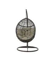 Kylie Outdoor Hanging Basket Chair with Water Resistant Cushions