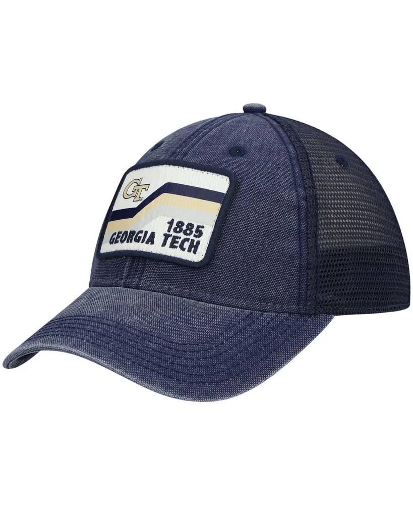 Men's Navy Georgia Tech Yellow Jackets Sun & Bars Dashboard Trucker Snapback Hat