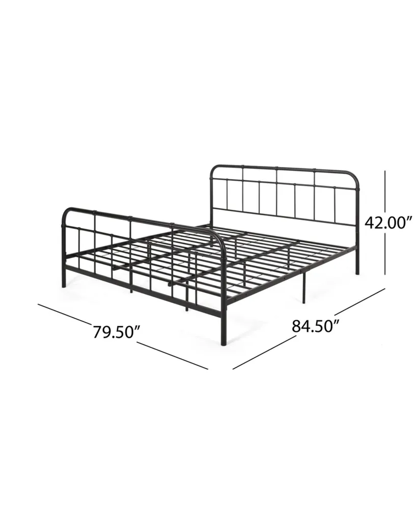 Berthoud Industrial Iron Bed Frame, King