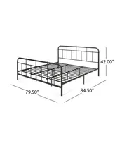 Berthoud Industrial Iron Bed Frame, King