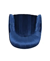 Channeled Glam Velvet Home Office Chair with Swivel Base